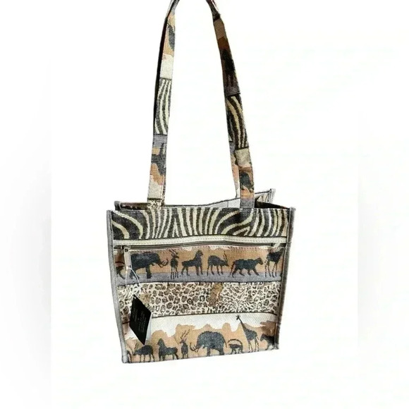 Jade Jungle Safari Tapestry Tote Bag - Picture 6 of 14